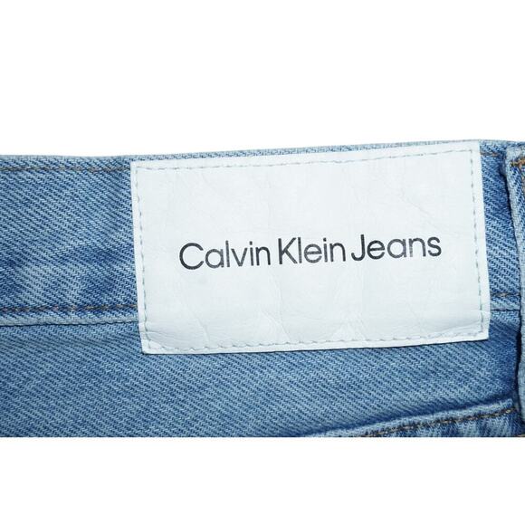Calvin Klein Jeans Unisex Distressed Denim Cutoff Shorts Blue W30 - Picture 7 of 7